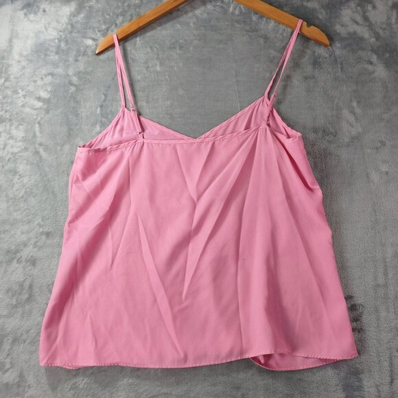 Womens Y2K Coquette Minimalist Adjustable Cami Tank‎ Top Blouse Shirt Pink - Picture 5 of 7